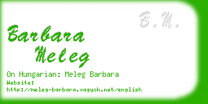 barbara meleg business card